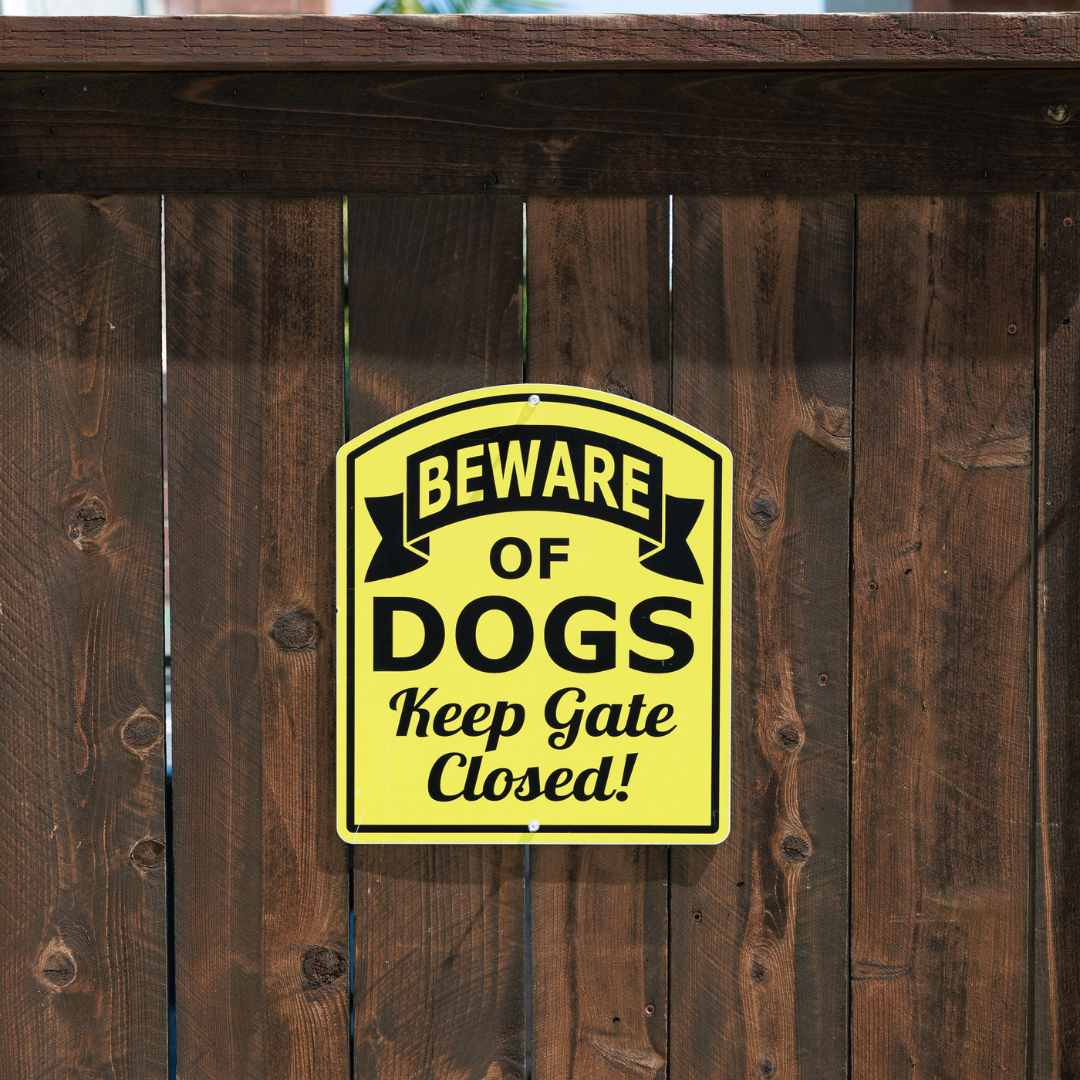 Aluminum Beware of Dogs – Keep Gate Closed Sign