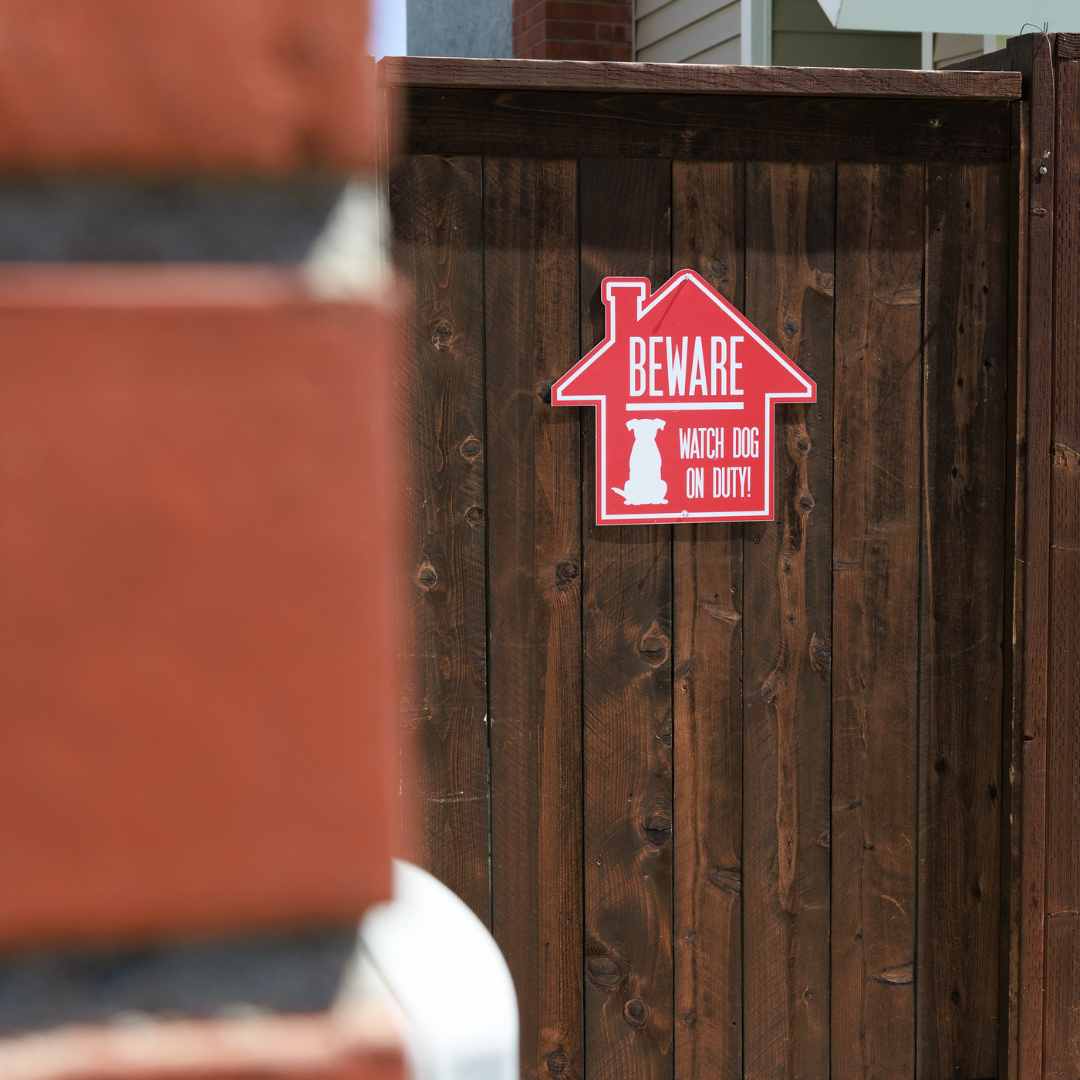 Beware! Watch Dog on Duty Aluminum Sign