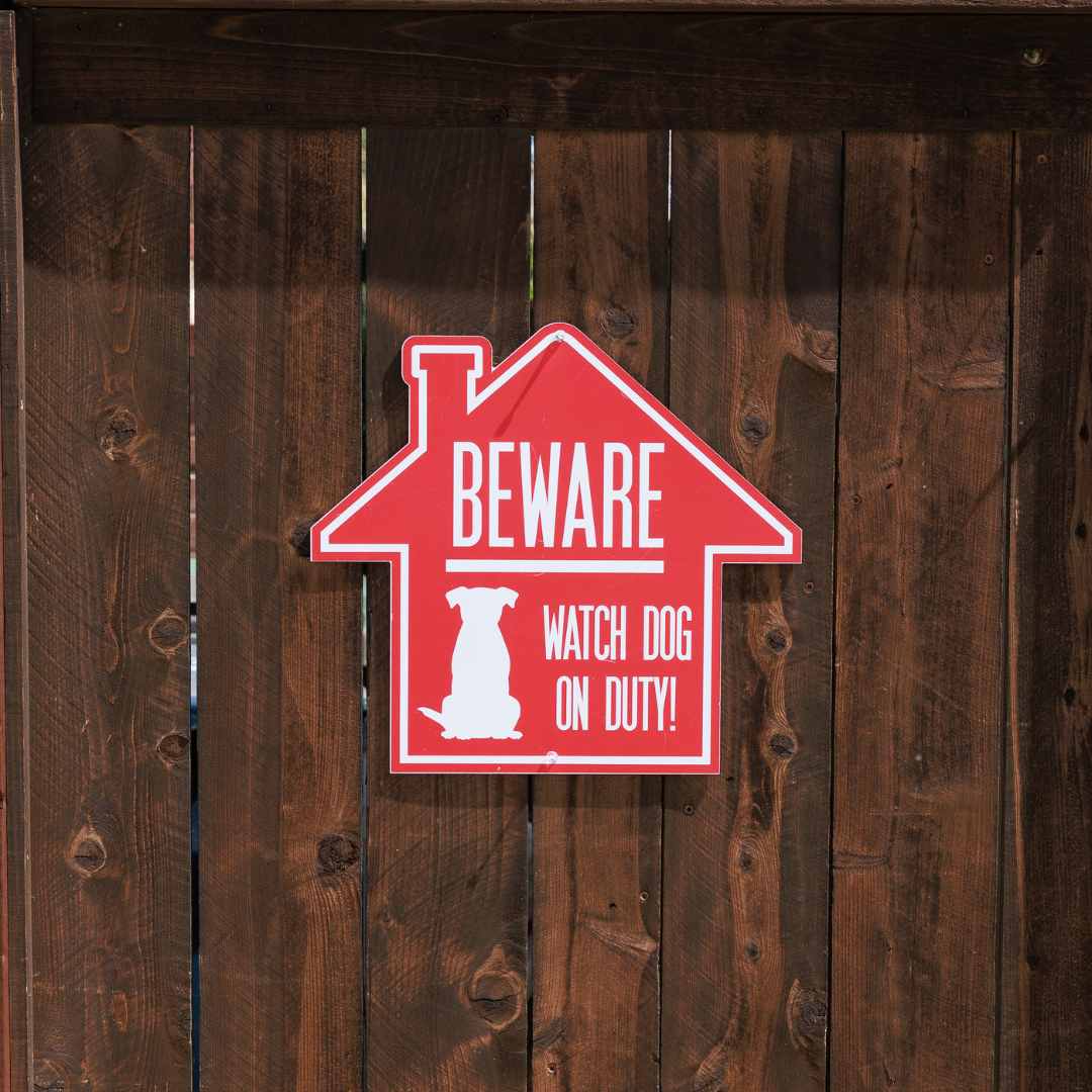 Beware! Watch Dog on Duty Aluminum Sign