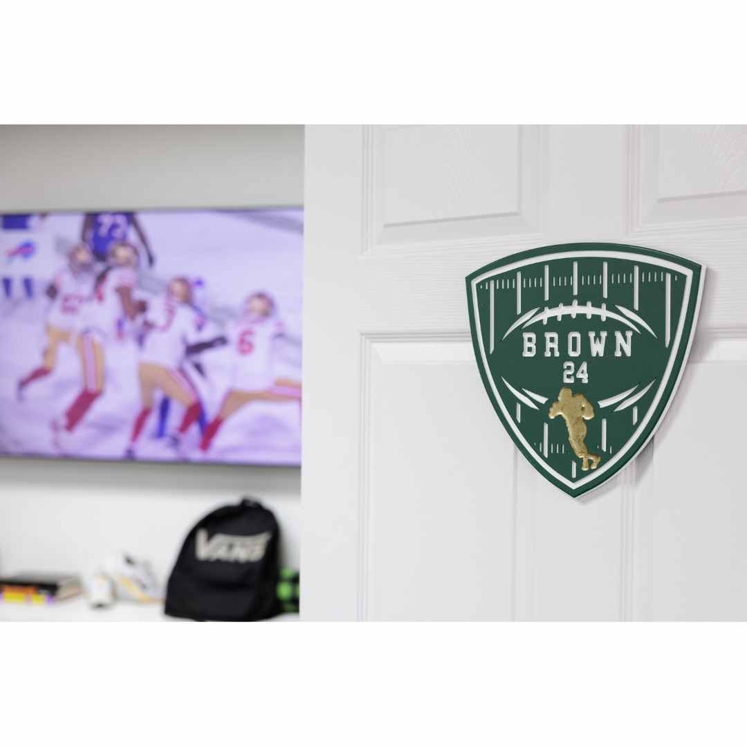 Custom Football Name Plaques