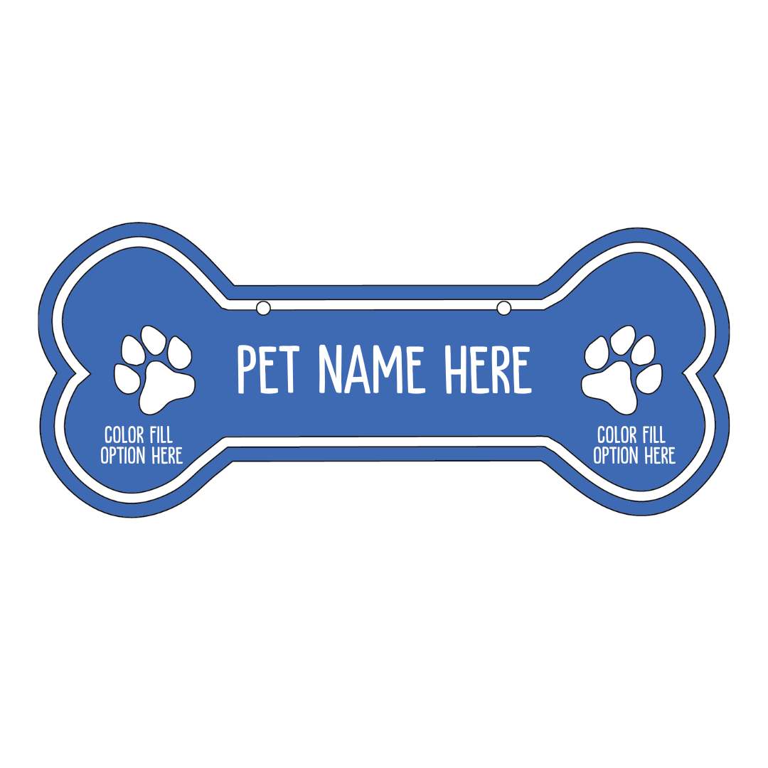 Personalized Dog Crate Tag (Laminate Plastic) – Custom Kennel Name Plate with Color Fill + Fun Fonts
