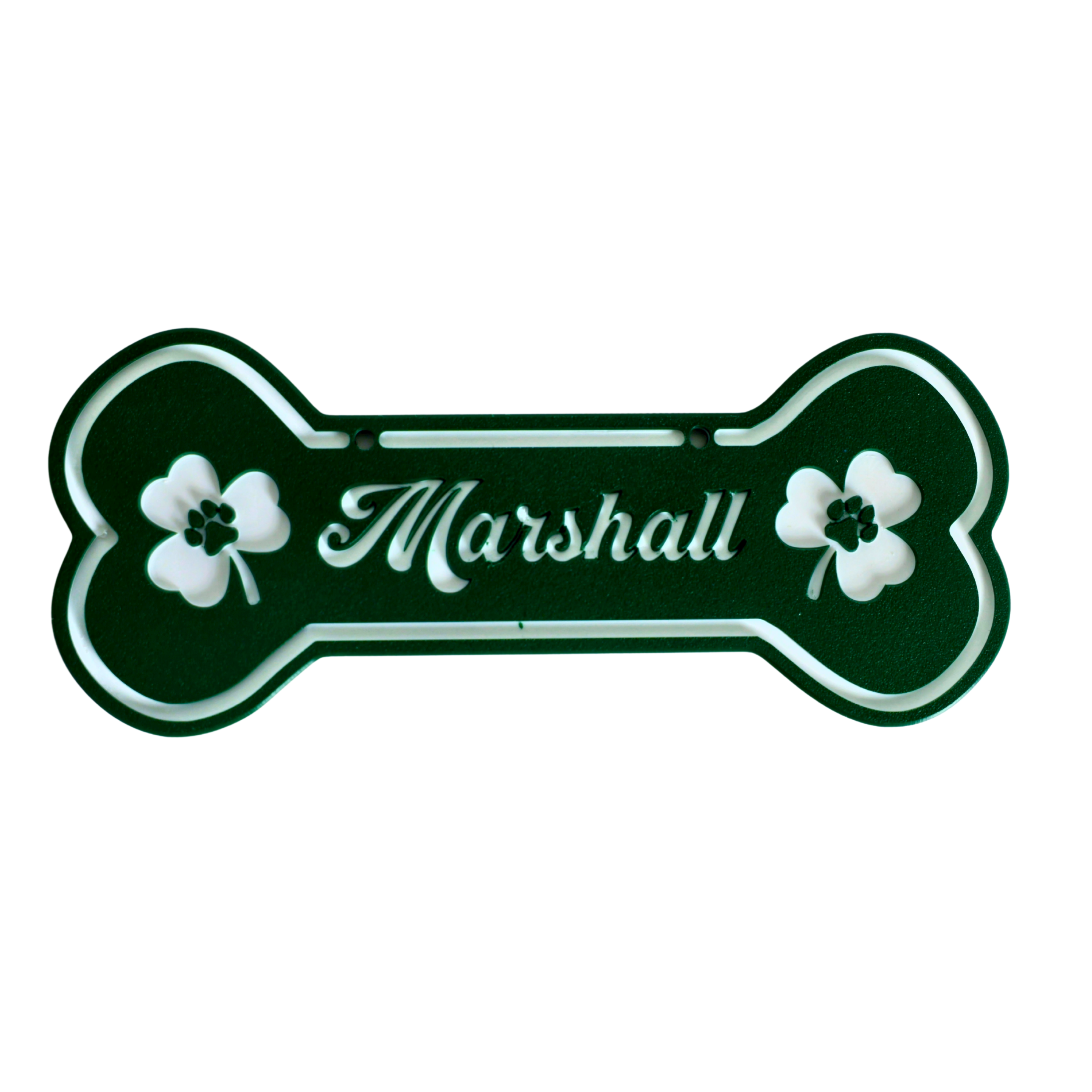 Personalized Dog Crate Tag (Laminate Plastic) – Custom Kennel Name Plate with Color Fill + Fun Fonts