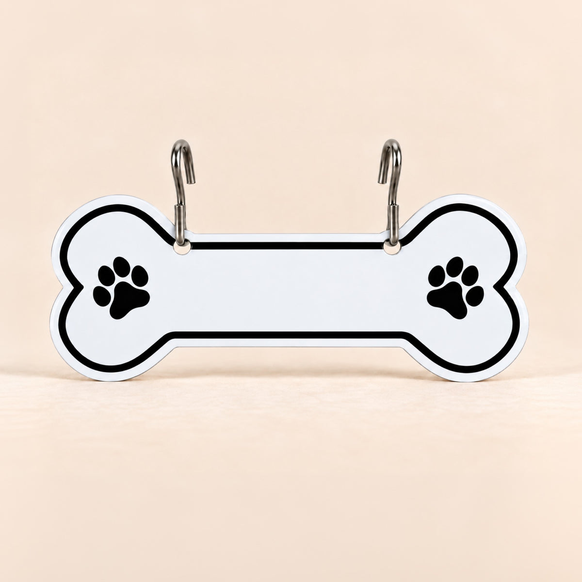 Aluminum Writable Dog Bone Crate Tag