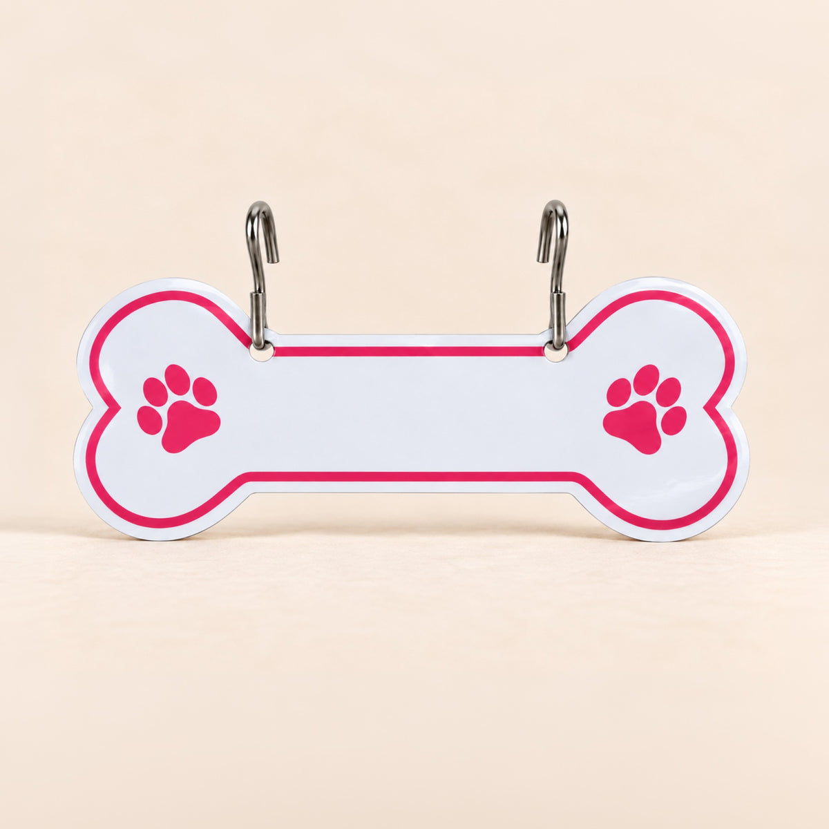 Aluminum Writable Dog Bone Crate Tag