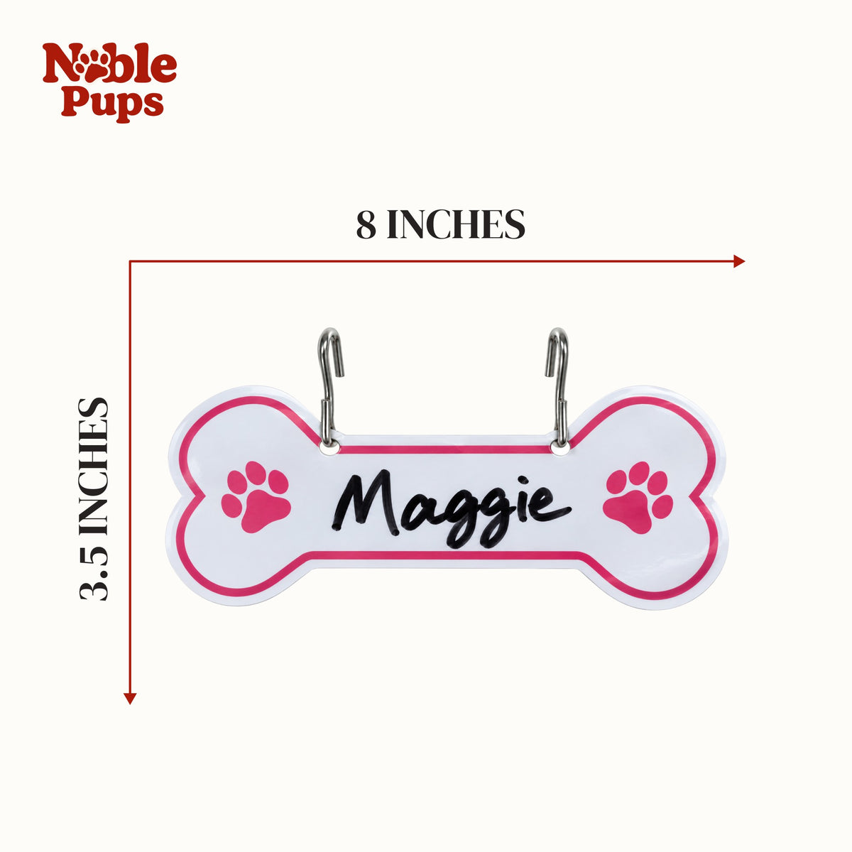 Aluminum Writable Dog Bone Crate Tag
