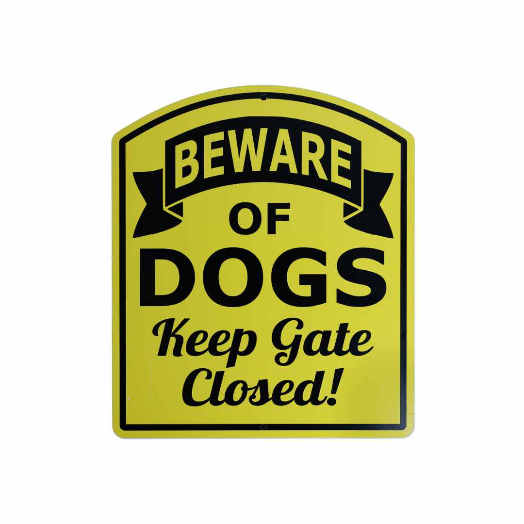 Aluminum Beware of Dogs – Keep Gate Closed Sign
