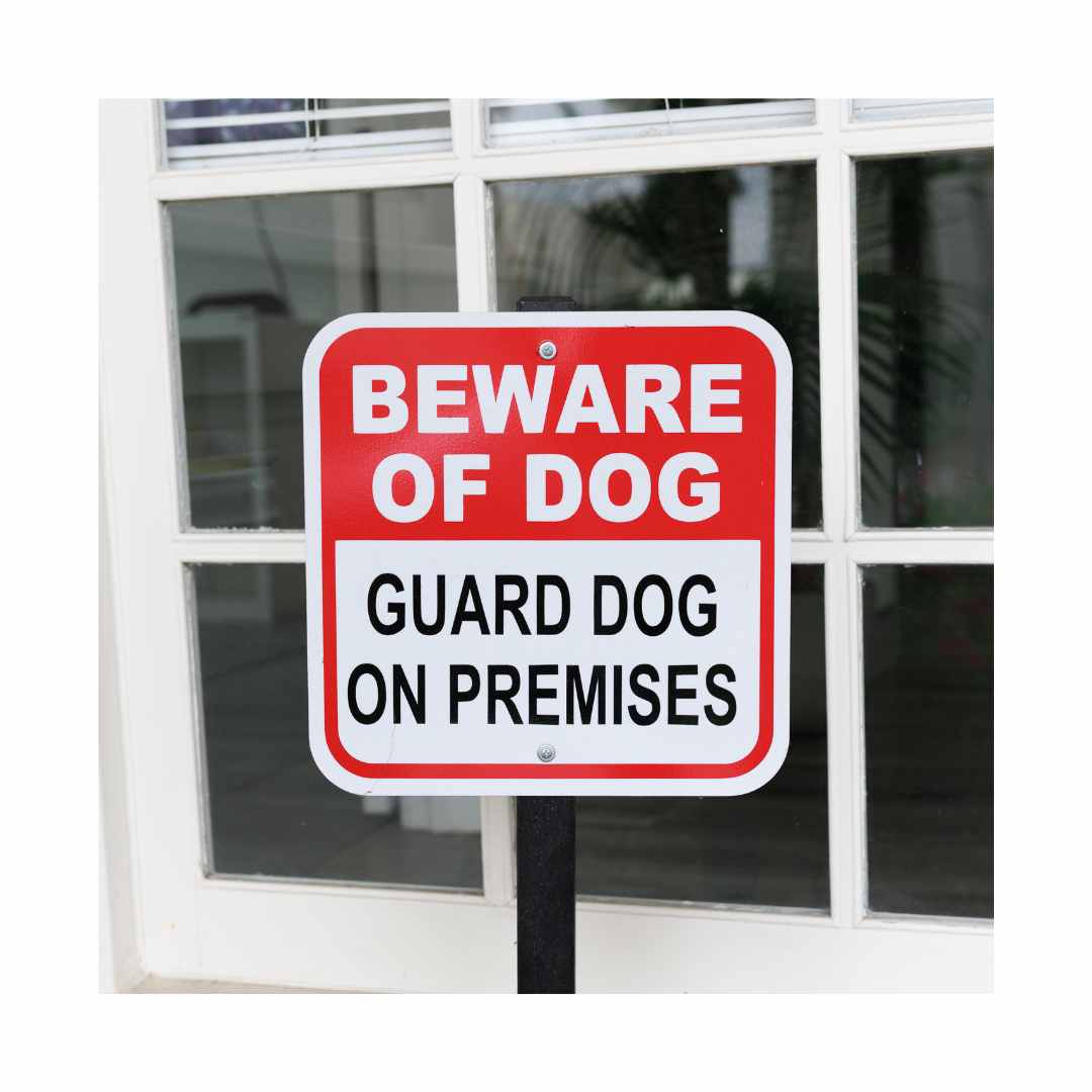 Beware of Dog - Guard Dog on Duty Aluminum Sign