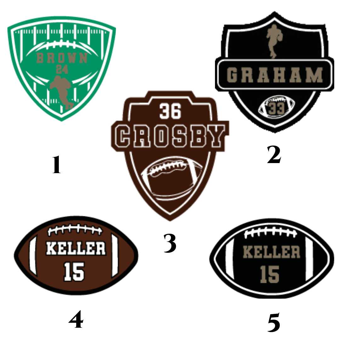 Custom Football Name Plaques