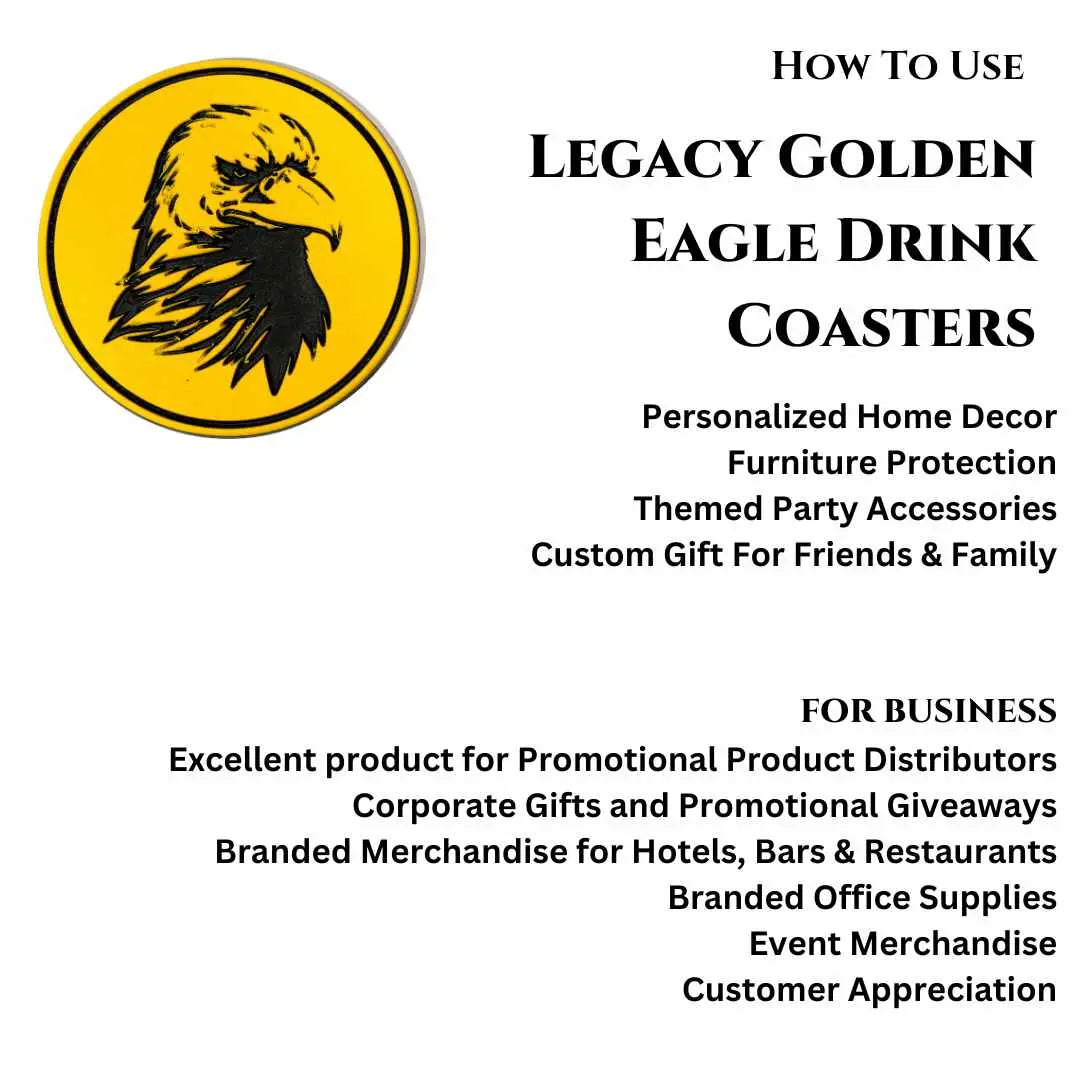 Golden Eagle Drink Coaster Set