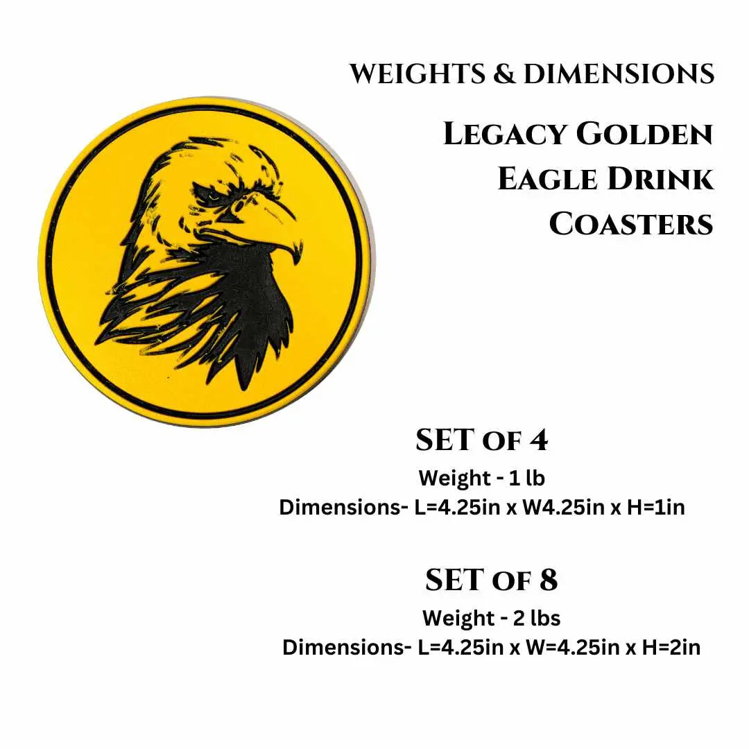 Golden Eagle Drink Coaster Set