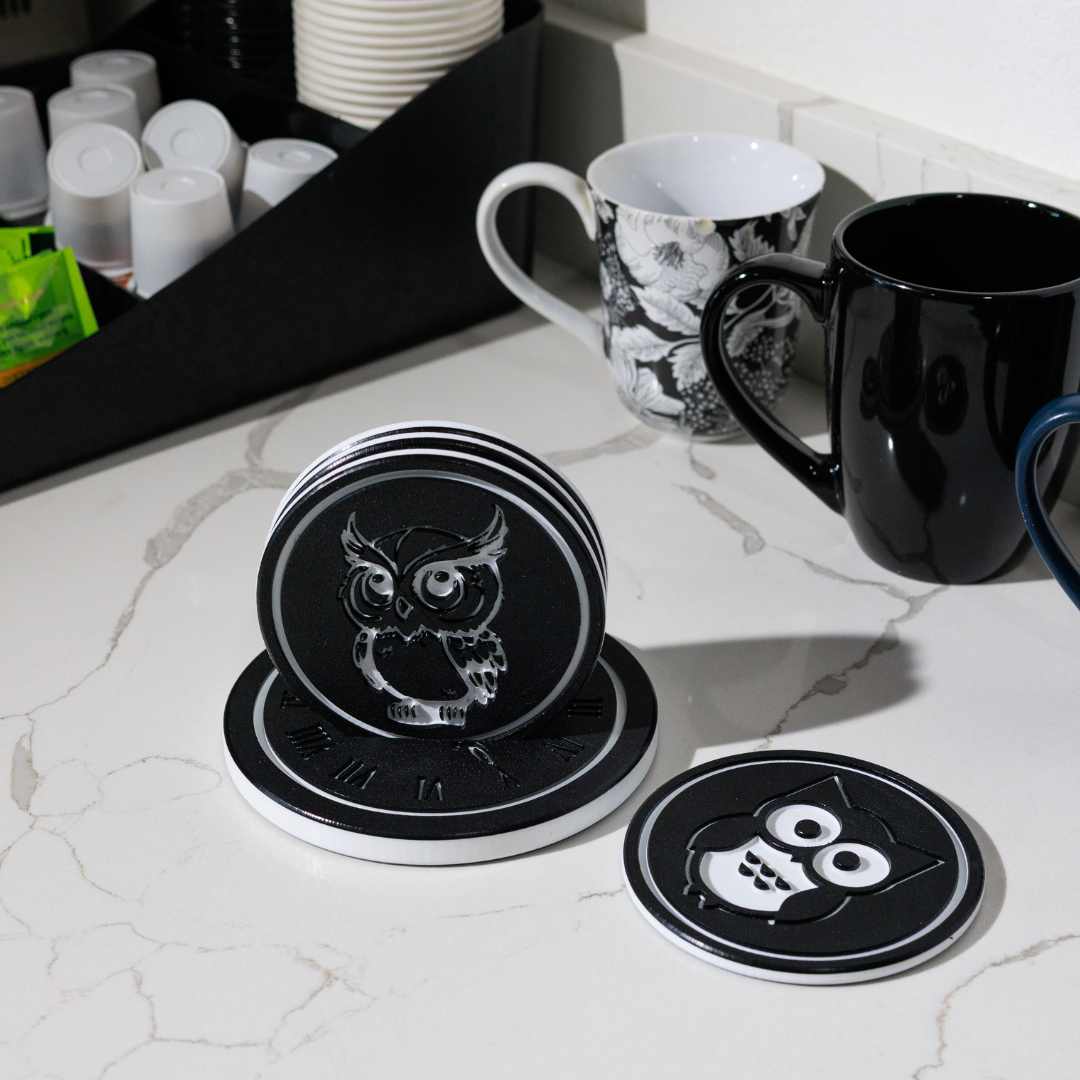 Owl Drink To That! Drink Coaster Set
