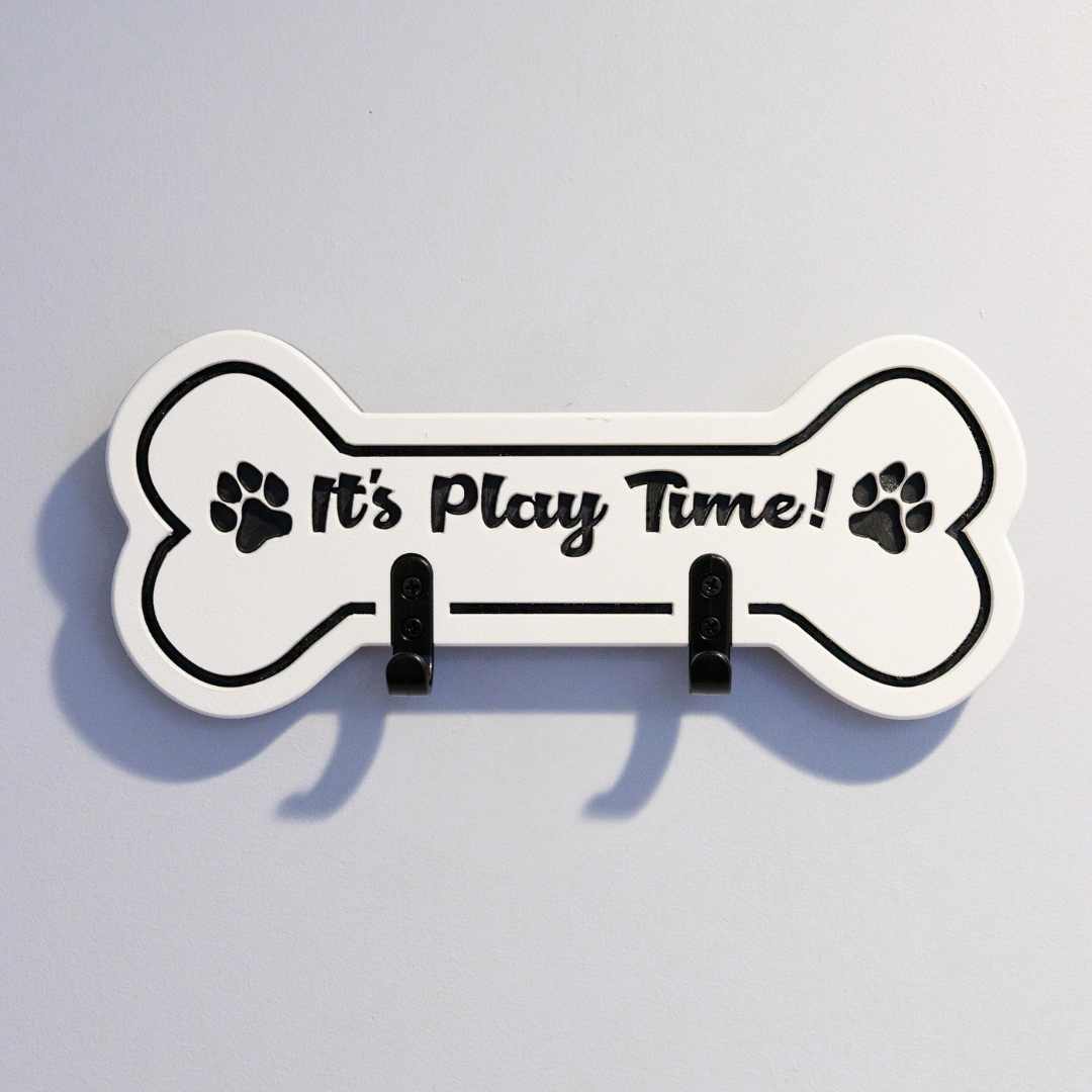 PLAY TIME Dog Bone Leash &amp; Key Holder