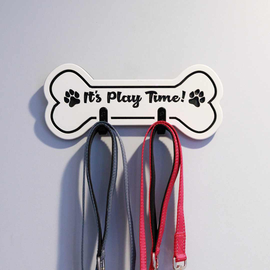 PLAY TIME Dog Bone Leash &amp; Key Holder