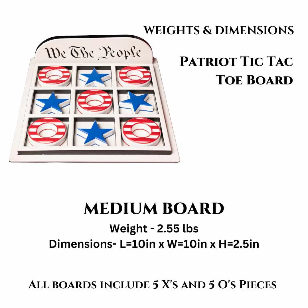 Patriot Tic Tac Toe Board