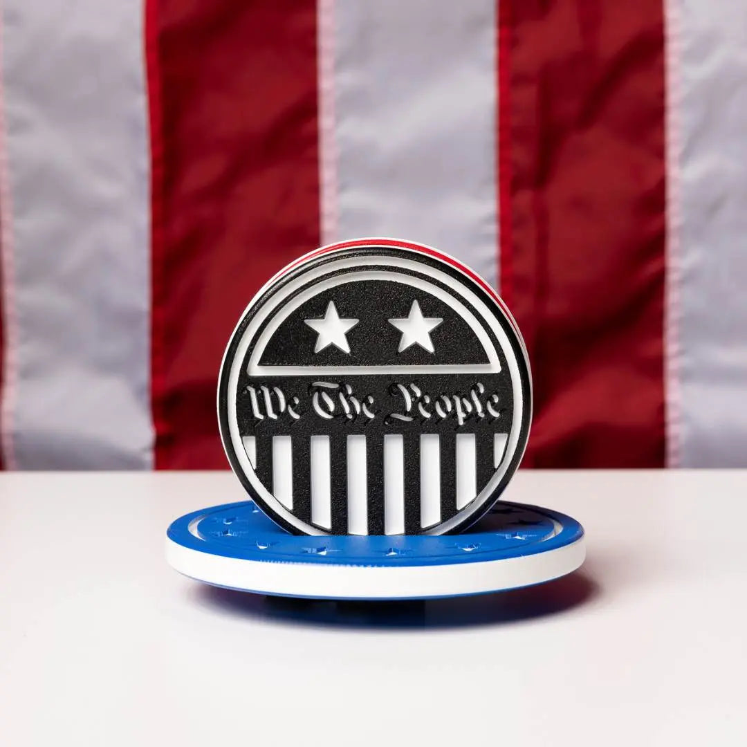 The Patriot Drink Coaster Set with Holder