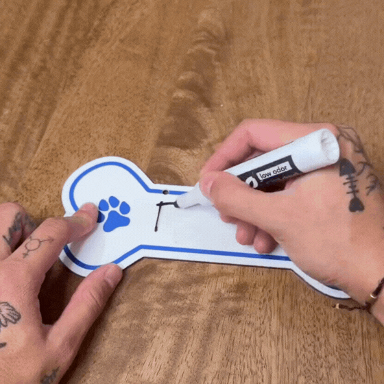 Professional dog crate tags for kennels and daycares — Noble Heritage Perma-Core