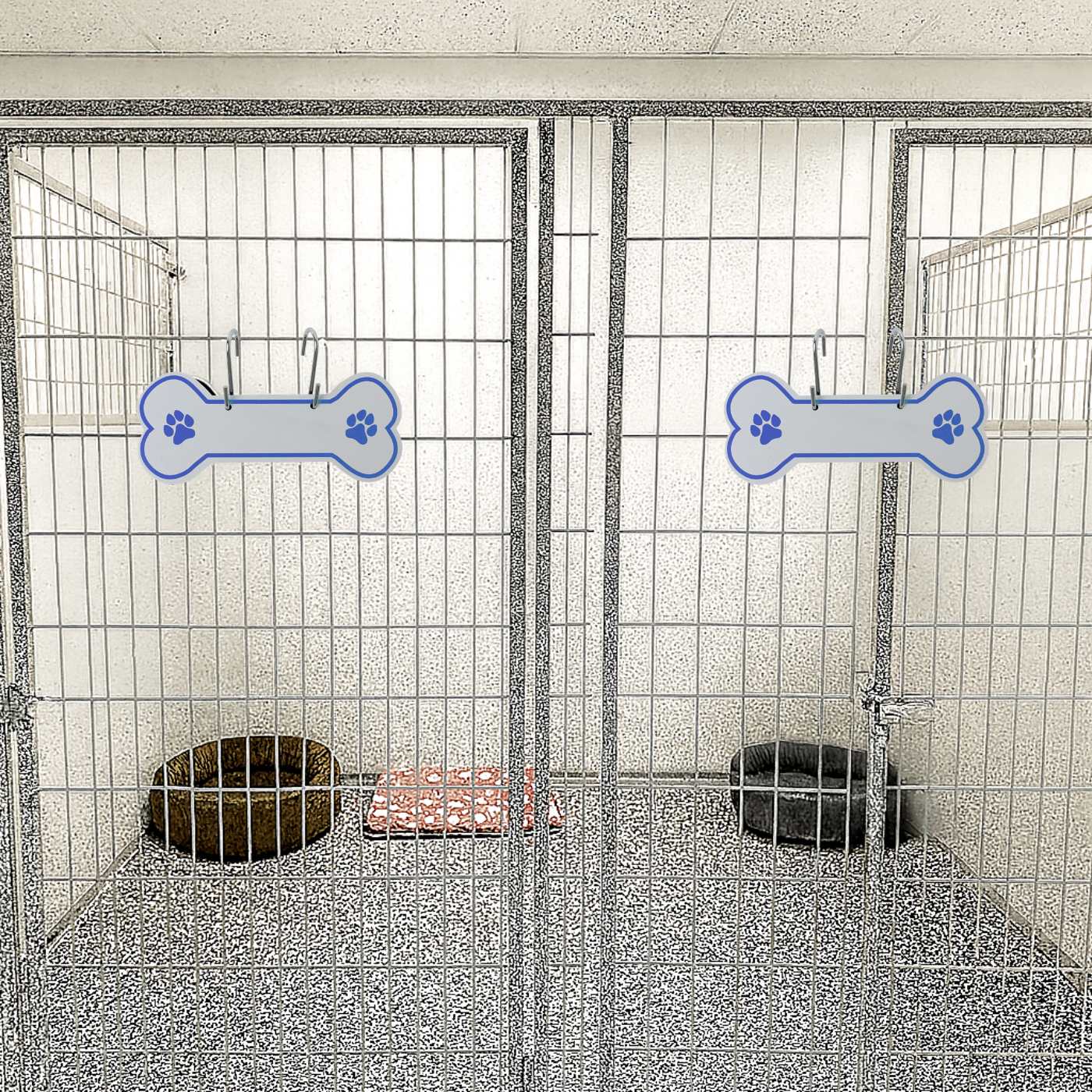 Professional kennel ID tag system for dog daycares and boarding facilities