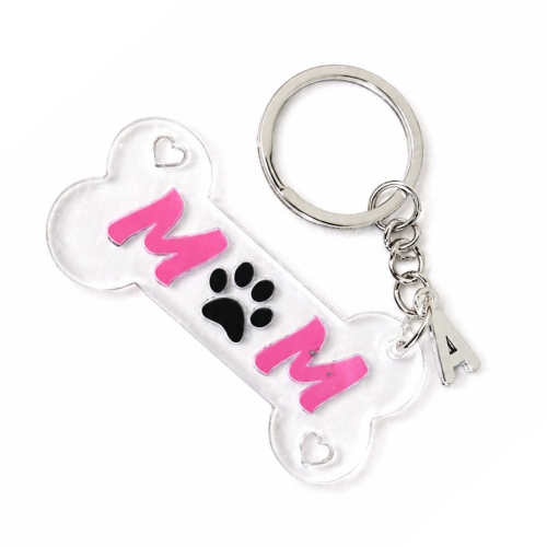 Personalized Acrylic Dog Mom Bag Tag  – Custom Purse Charm