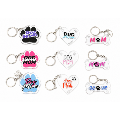 Personalized Acrylic Dog Mom Bag Tag  – Custom Purse Charm