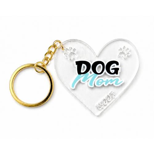 Personalized Acrylic Dog Mom Bag Tag  – Custom Purse Charm