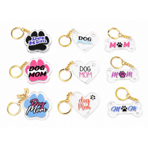 Personalized Acrylic Dog Mom Bag Tag  – Custom Purse Charm