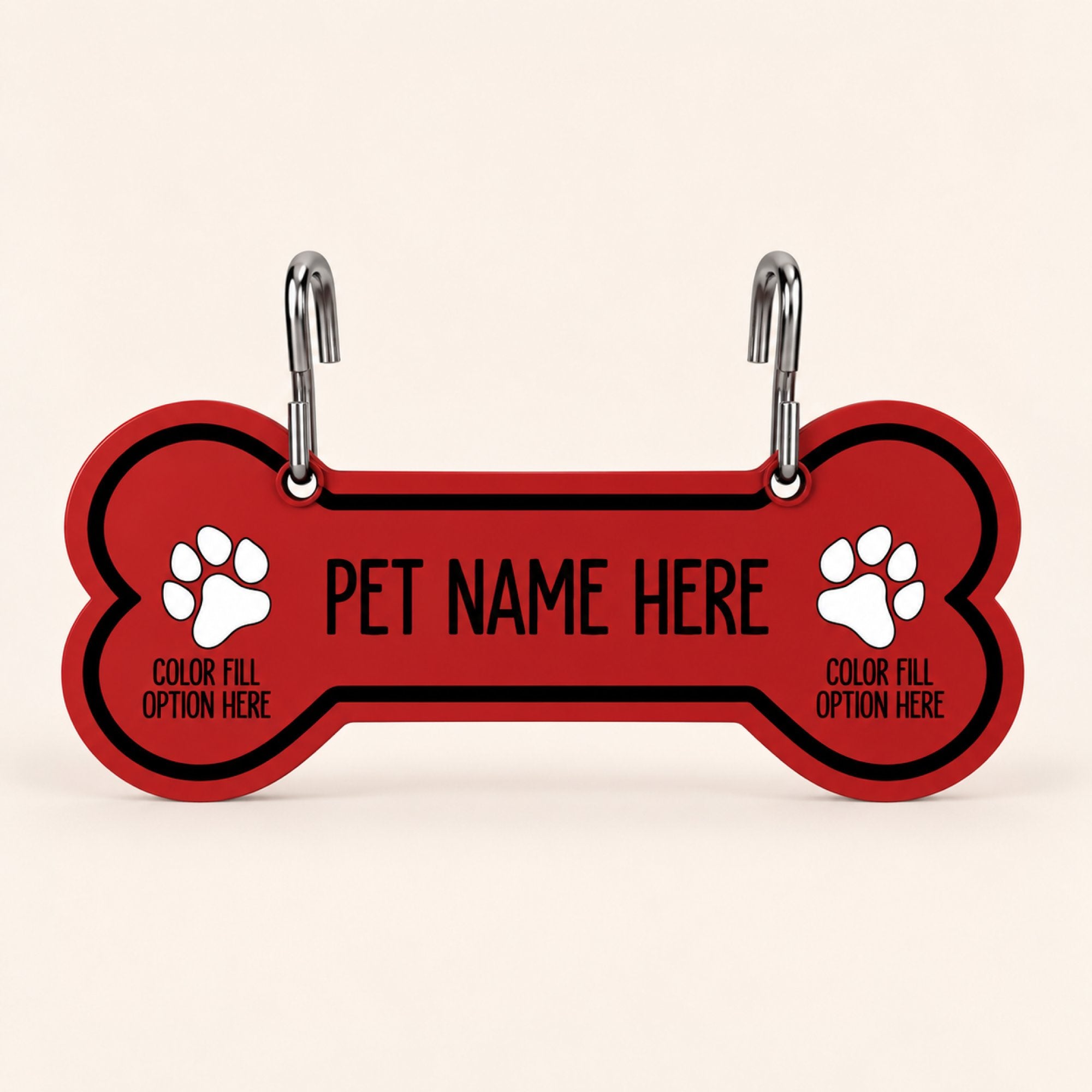 Personalized Dog Crate Tag – Custom Kennel Name Plate with Color Fill + Fun Fonts