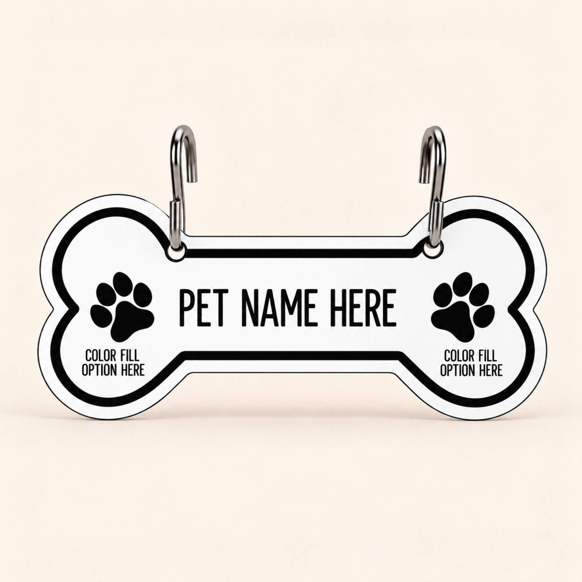 Personalized Dog Crate Tag – Custom Kennel Name Plate with Color Fill + Fun Fonts