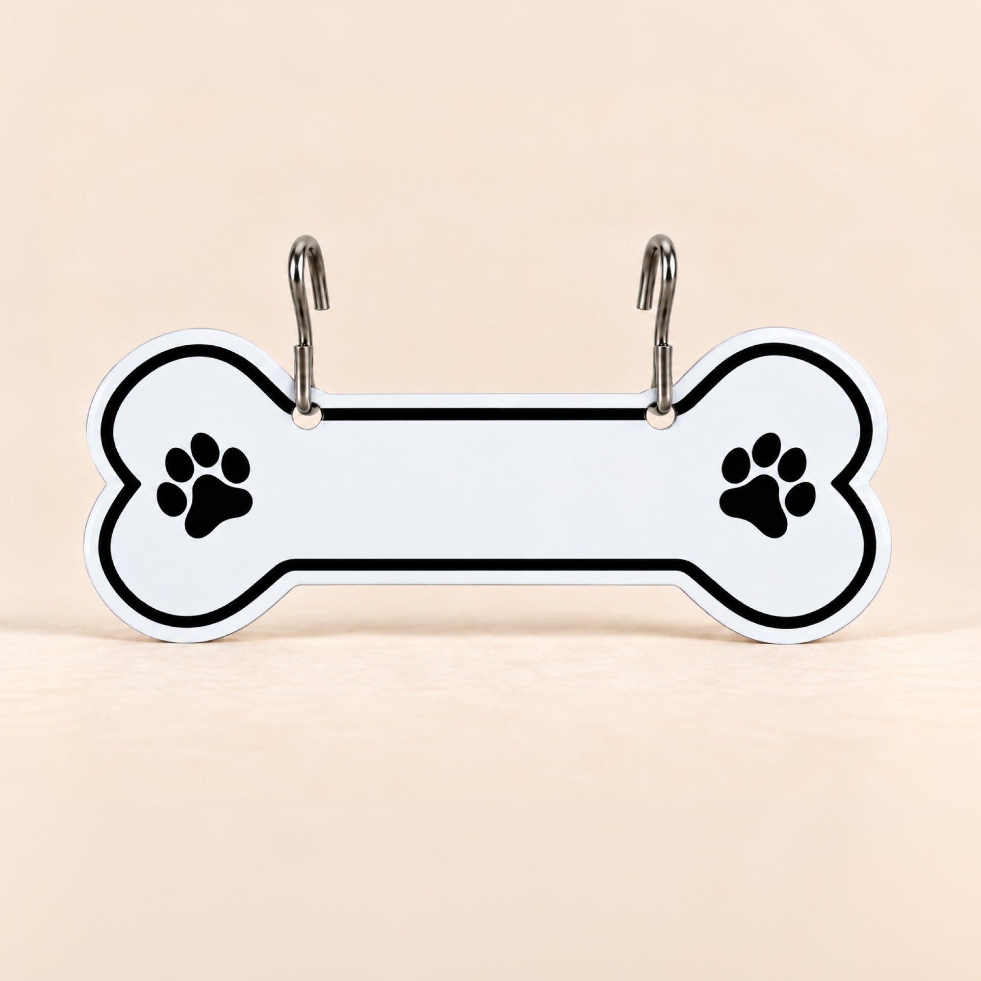 Aluminum Writable Dog Bone Crate Tag