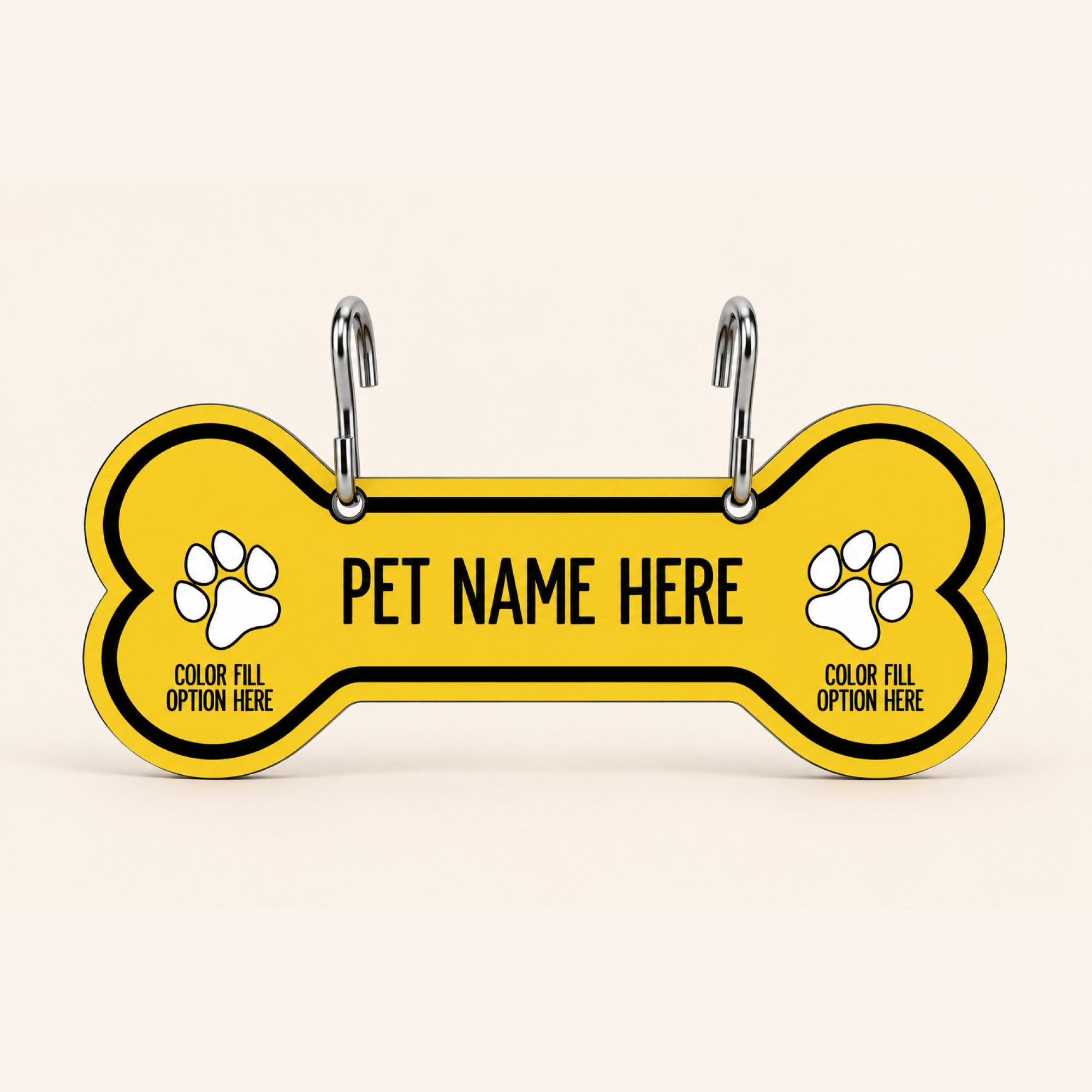 Personalized Dog Crate Tag – Custom Kennel Name Plate with Color Fill + Fun Fonts